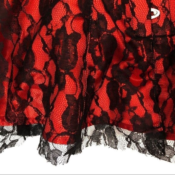 SEXY Lace Up Black & Red Bandeau Size 3X!! - Picture 5 of 10